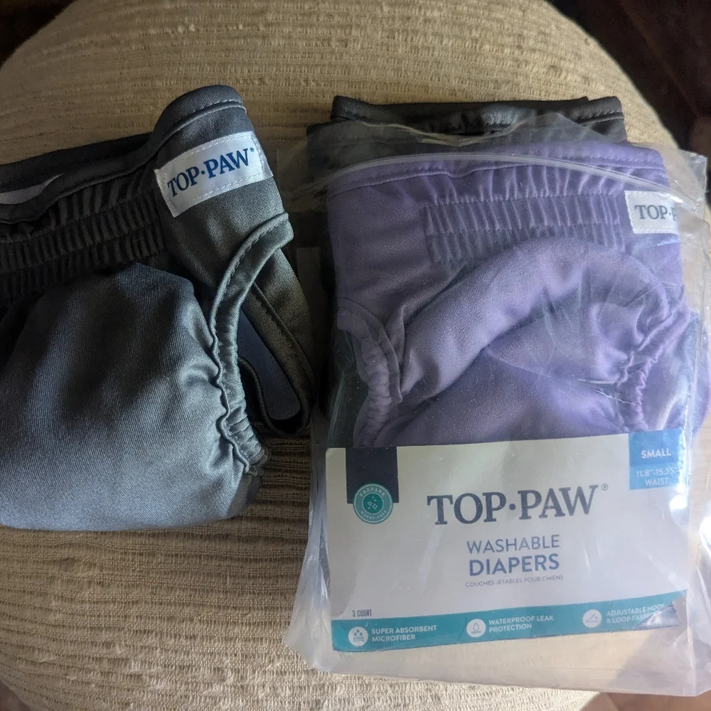 Top-Paw Washable Dog Diapers Size Small New Packaged Open